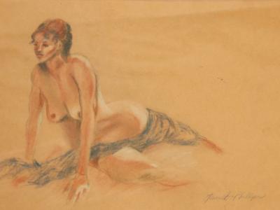 U7 Female Nude with Shawl