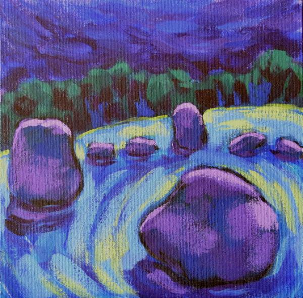 Piper's Stone Circle in Moonlight