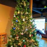 Ornaments on the Large Tree at Vienna Coffee House 2015 to benefit Blount Family Promise