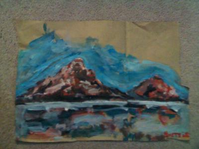Mountains on Kroger sack Mountains on Kroger sack