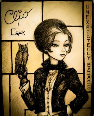 Clio and Crank, ink on paper with Photoshop Effects, 14x17. 2019. Clio and Crank, ink on paper with Photoshop Effects, 14x17. 2019.