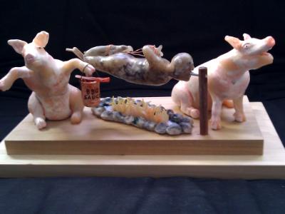 Pigs Roasting