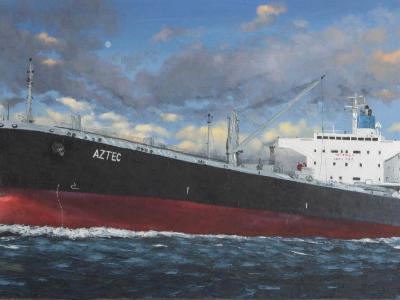 Ecuadorian oil carrier "Astec", 120cm x 60cm, 2013 Ecuadorian oil carrier "Astec", 120cm x 60cm, 2013