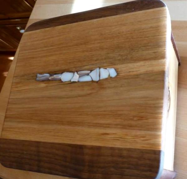 Birch/Walnut with Mother of Pearl Inlay