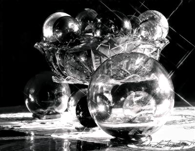 Sparkling Antique Bowl & Glass Floats