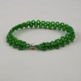 B-49 emerald green beaded bracelet