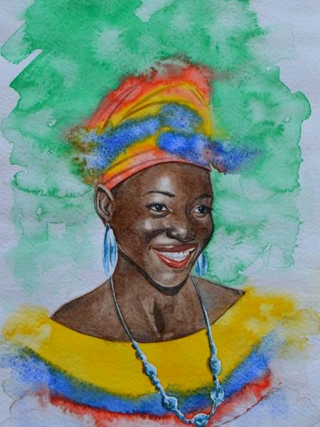 Portrait of an Ecuadorian black girl, 20cm x 30cm, 2016