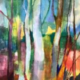 Birches abstract #1    SOLD