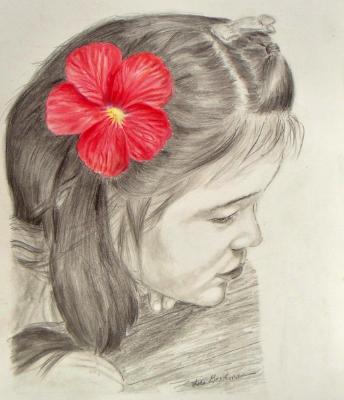 Girl With Hibiscus Girl With Hibiscus