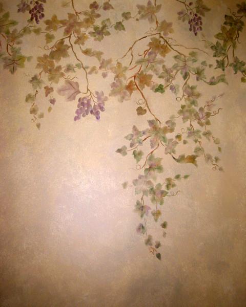 Stenciled fresco finish