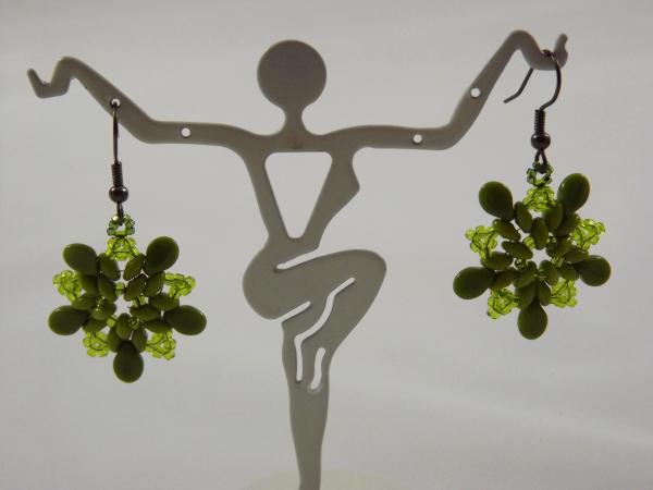 E-130 Olive Flower Earrings