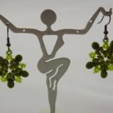 E-130 Olive Flower Earrings