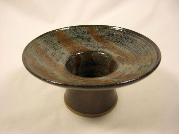 120530.D Flower Vase with Carved Brick Design