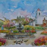 San Blas square and church, 80cm x 60cm, 2015