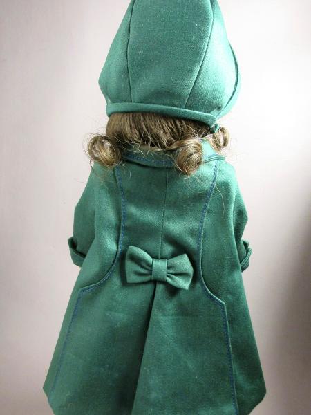 Polished cotton coat and Hat for Rosette
