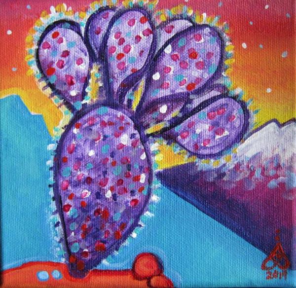 Purple Cactus Sunset SOLD