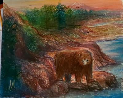 Grizzly Bear at Sundown