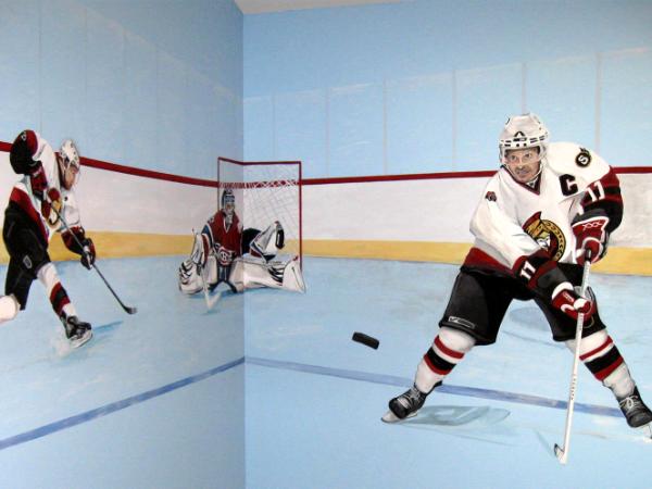 Hockey mural