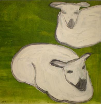 Two Sheep in the Meadow