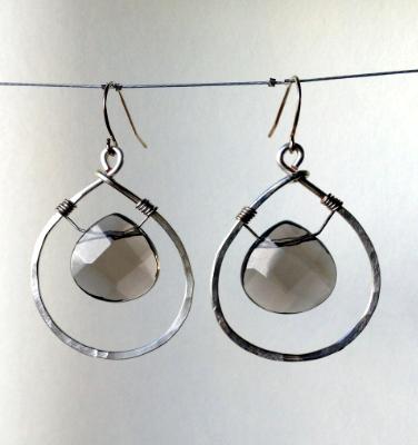 Smoky Quartz Briolette Earrings Smoky Quartz Briolette Earrings