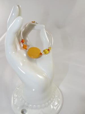B-113 golden yellow Kazuri bead bracelet B-113 golden yellow Kazuri bead bracelet