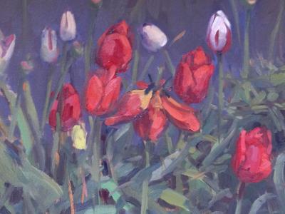 Tulip Garden 12x16" oil sold Tulip Garden 12x16" oil sold
