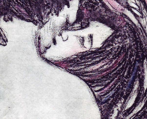 Kiss Limited Edition Romantic Etching of Lovers with solar plate