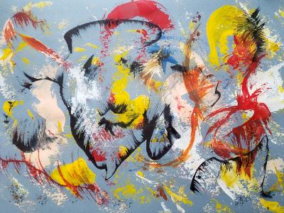 Drifting feathers in free fall. Drifting feathers in free fall.