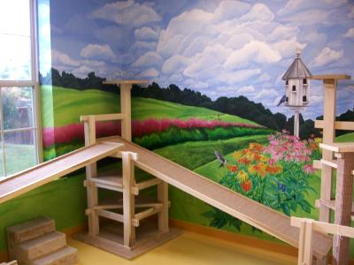 Corner of two wall mural