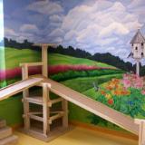 Corner of two wall mural