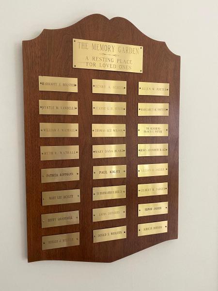Memorial Plaque Memorial Plaque