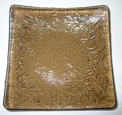 Textured bronze plate