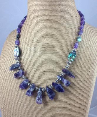 Amethyst Bib Necklace Amethyst Bib Necklace