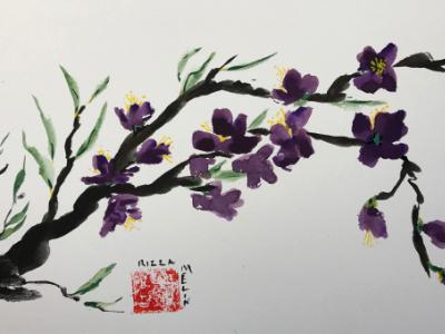 12x16" Purple Blossom (private collection) 12x16" Purple Blossom (private collection)