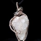 Wire wrapped Druzy Quartz Pendant