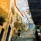 Alley in Girona, Spain