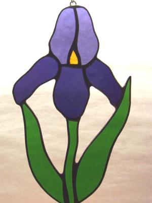 Purple Iris Flower Sun catcher Purple Iris Flower Sun catcher
