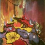 Abstract box of flowers