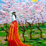 Geisha in a Garden