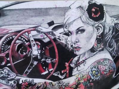 Rose - Pencils, Ink, Charcoal & Pastels Rose - Pencils, Ink, Charcoal & Pastels