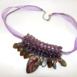 N-90 Purple Leaf Slide Necklace