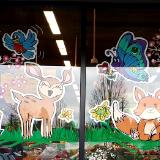 woodland creatures with blossoms