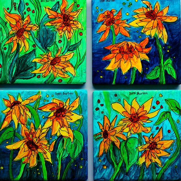 Coaster Sunflower Tiles