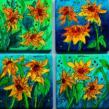 Sunflower Coaster Tiles