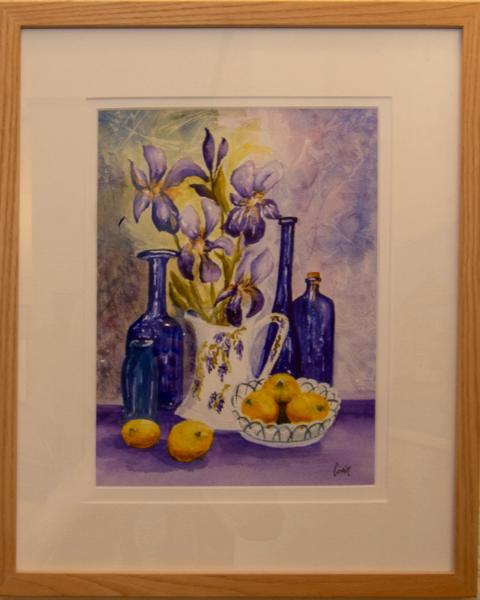 Iris Blue Bottles and Lemons
