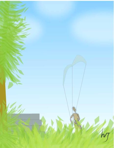 man with kite