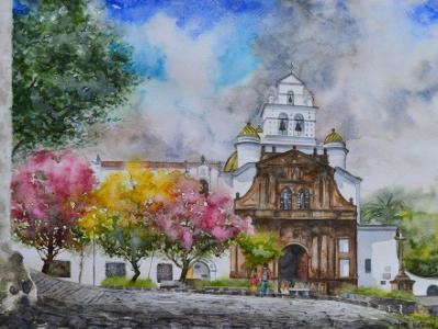 Guápulo church, 35cm x 50cm, 2015 Guápulo church, 35cm x 50cm, 2015