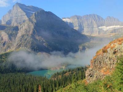 Foggy Grinnell Lake Foggy Grinnell Lake