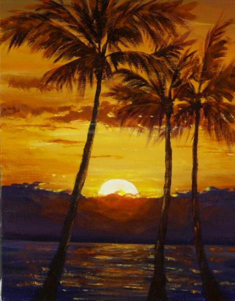 Sunset Interrupted - acrylic