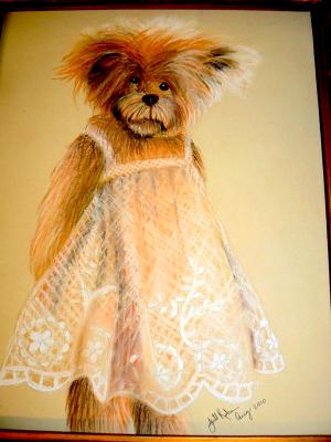 Scruffy Bear  9.5"x12.5"